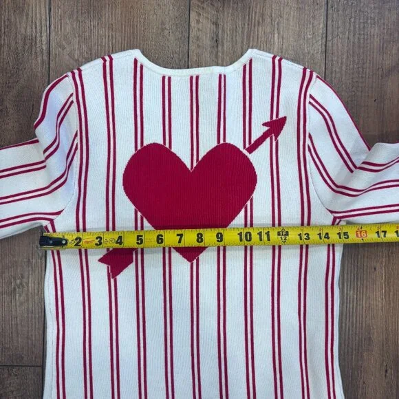 The Upside Alpine Chrissy Knit Sweater Women's Small Red Striped Organic Cotton - Picture 7 of 9